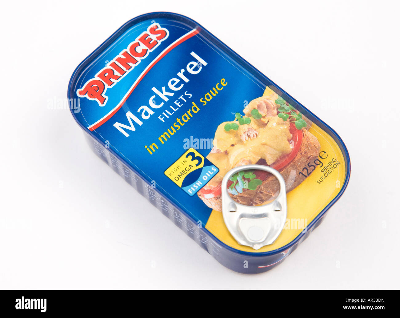 tin of mackerel fillets with Omega 3 fish oil Stock Photo Alamy