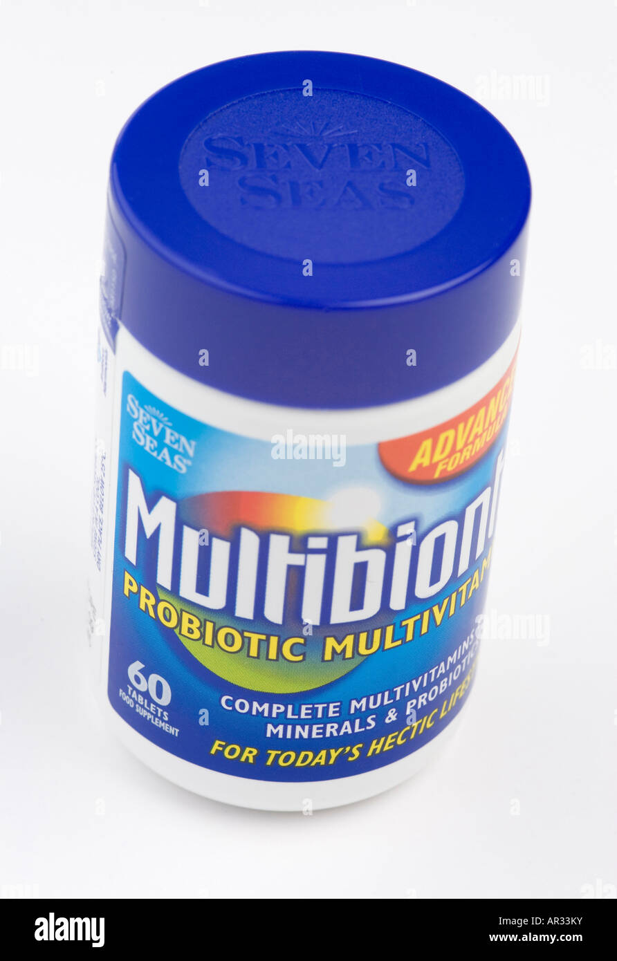 Multibionta probiotic multivitamin pills Stock Photo