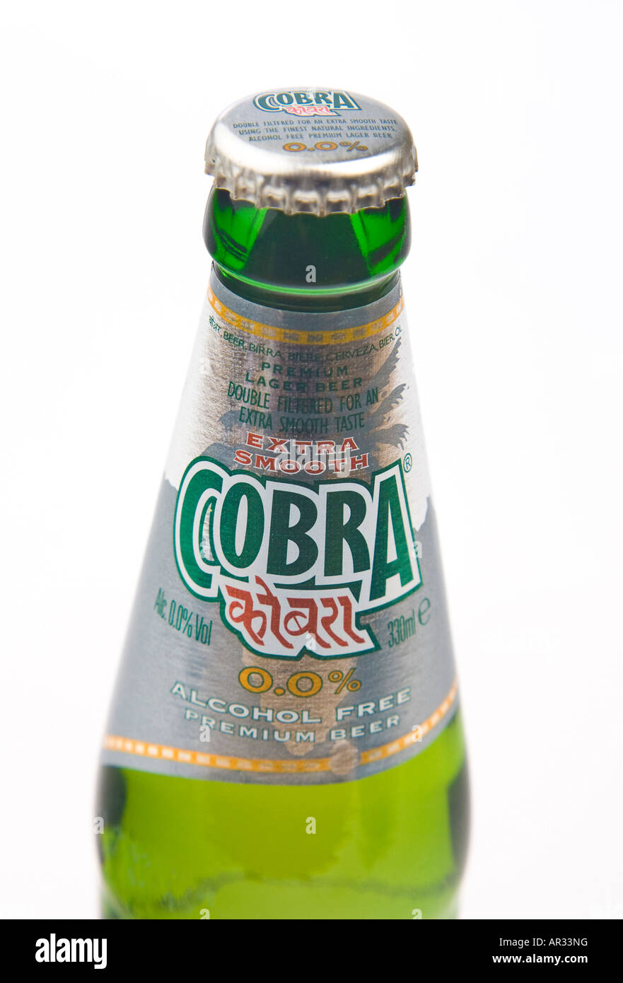 bottle of Cobra "alcohol free" beer Stock Photo Alamy
