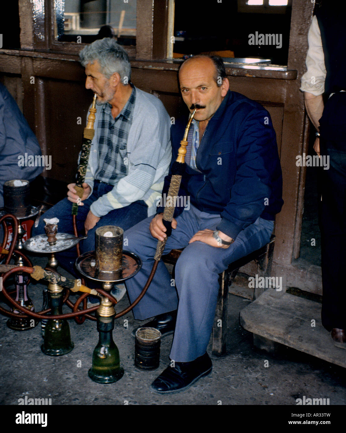 Turkey Istanbul smoking water pipe lung cancer Stock Photo