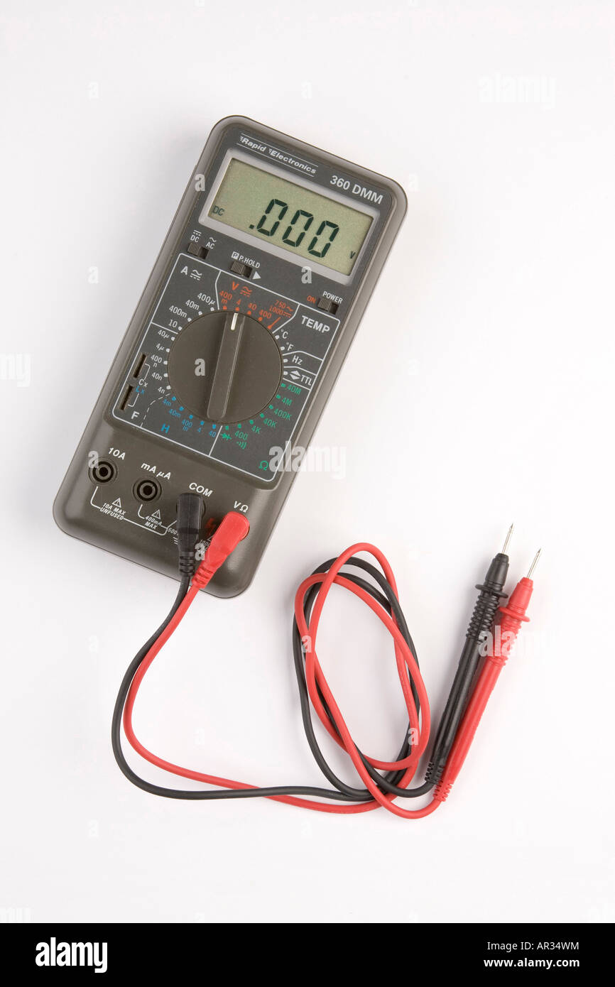 digital multimeter and test probes Stock Photo Alamy