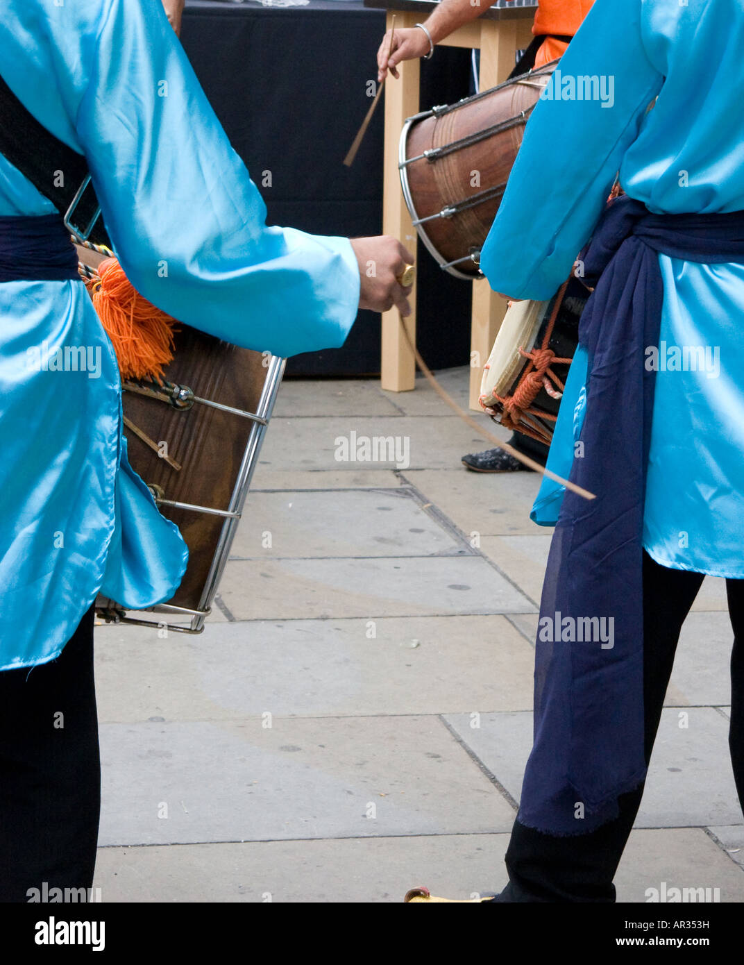 Dhol Indian Drum playing bhangra beats music Stock Photo Alamy