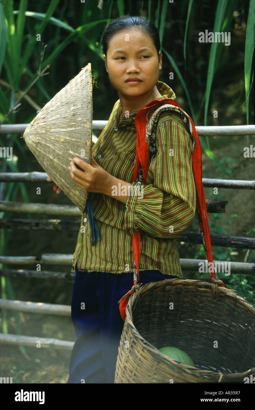 Muong woman in Hoa Binh Province, Hoa Binh, Vietnam Indochina Stock Photo