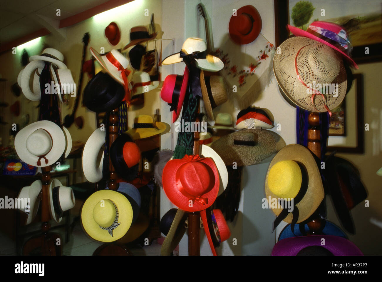 Hat shop, Quito, Ecuador South America Stock Photo