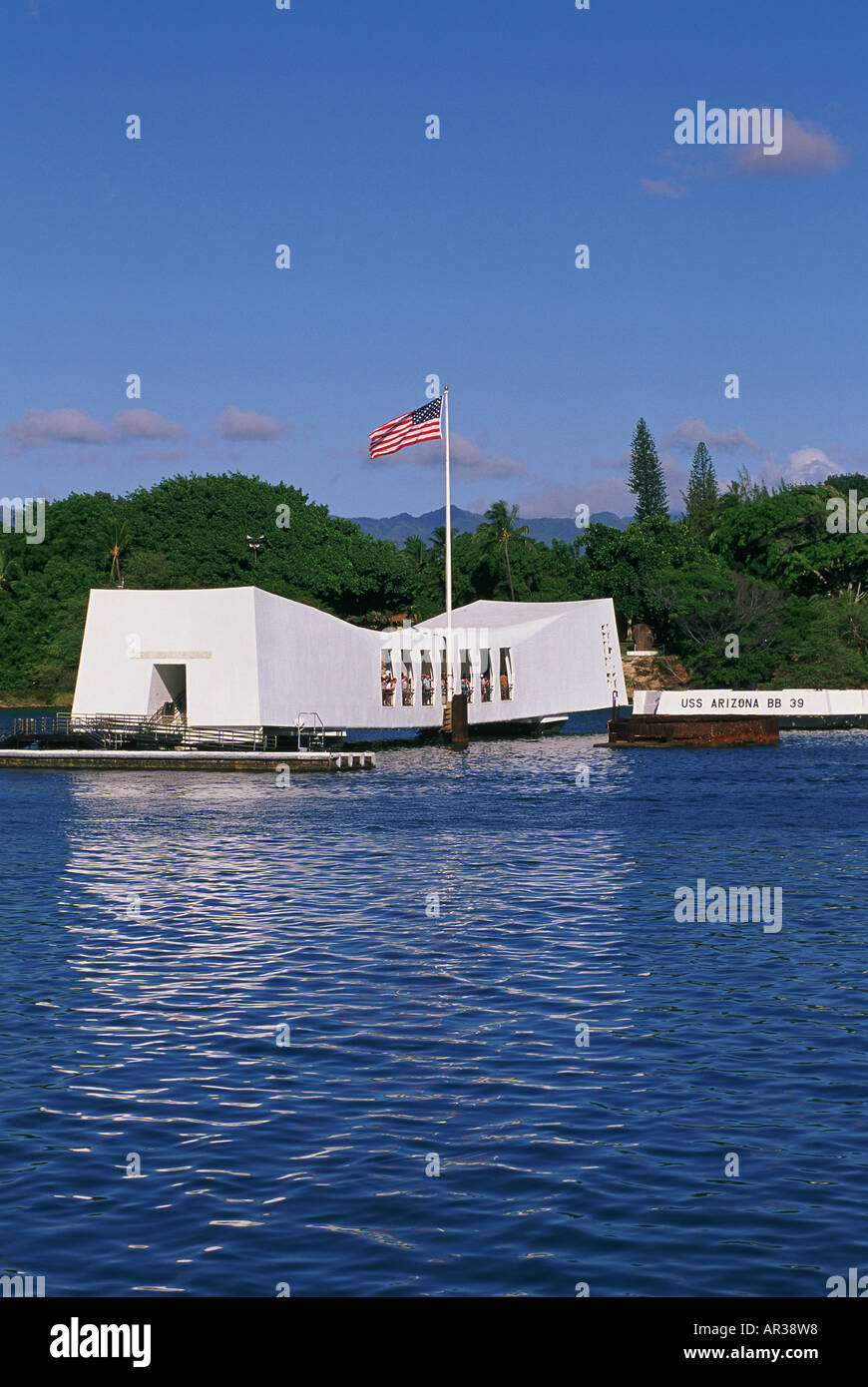 Arizona Memorial Pearl Harbor Oahu Hawaii Stock Photo