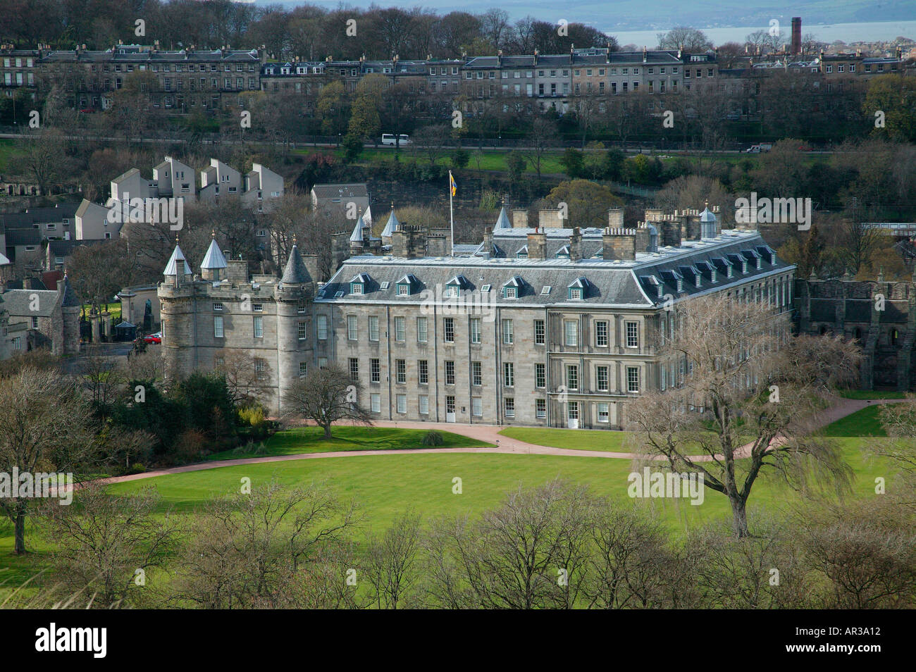 Royal residence Holyrood Palace Holyrood Park Edinburgh Scotland UK Stock Photo