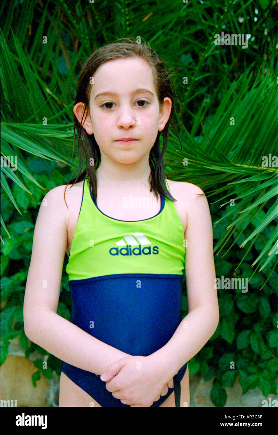 little girl in swimming dress Stock Photo Alamy