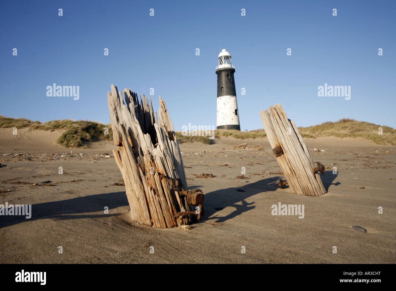 Spurn Head Light House Humberside Stock Photo