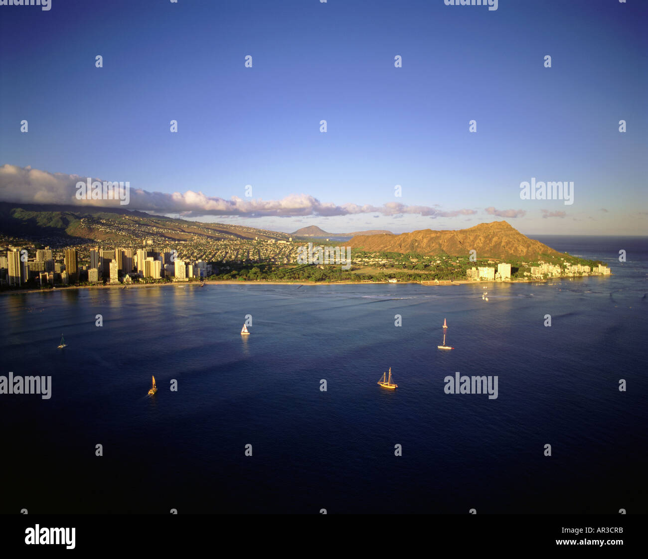 Waikiki Beach with Diamond Head Waikiki oahu Hawaii Stock Photo - Alamy