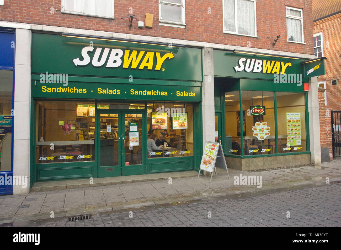 Subway restaurant in UK Stock Photo