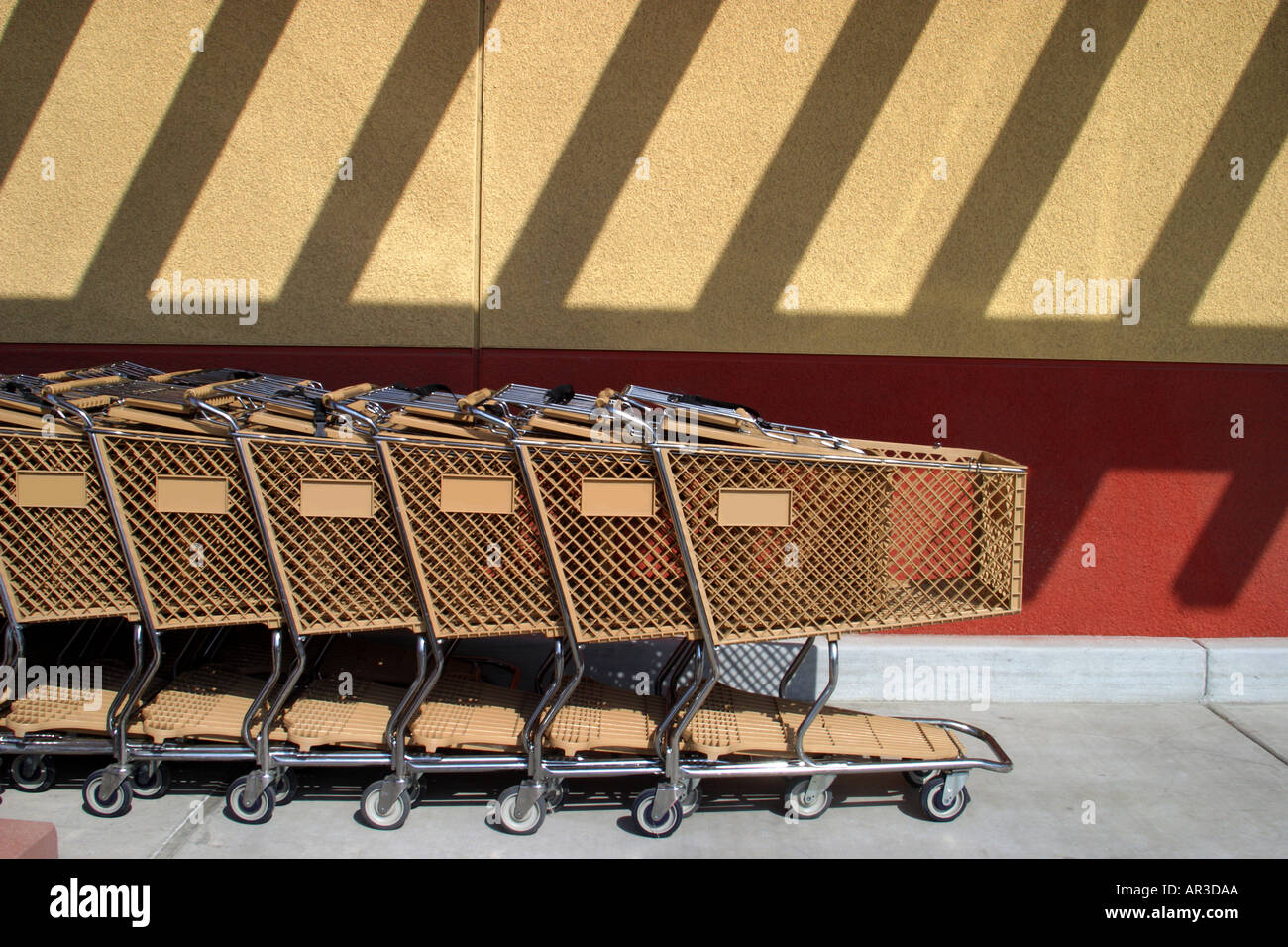 Grocery store shopping carts in La Quinta California Stock Photo Alamy
