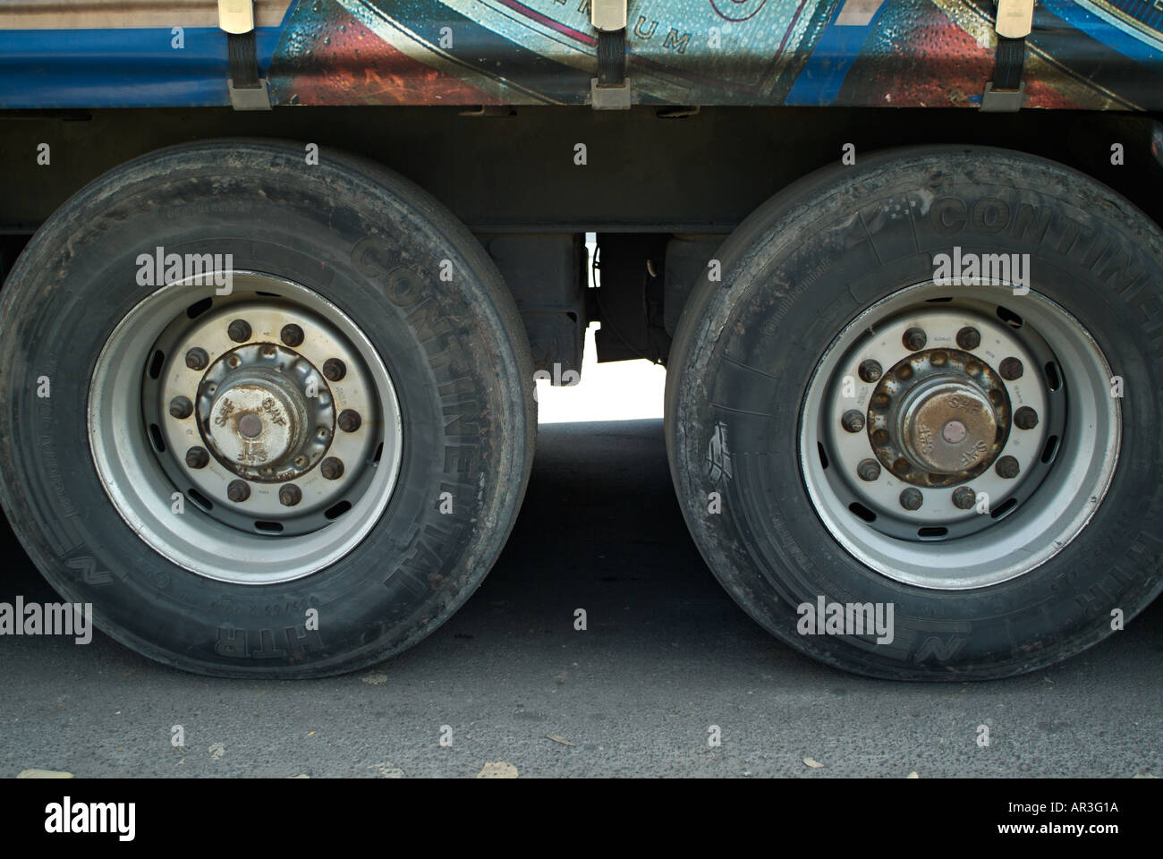 Wheels of a Big Truck Stock Photo