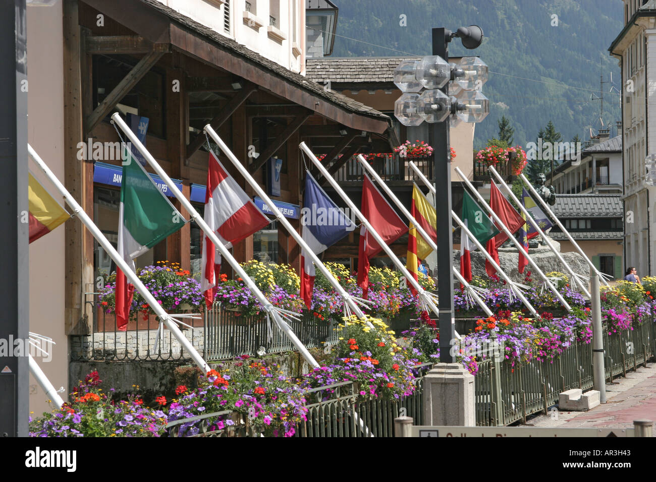 Chamonix Town Centre France Stock Photo - Alamy