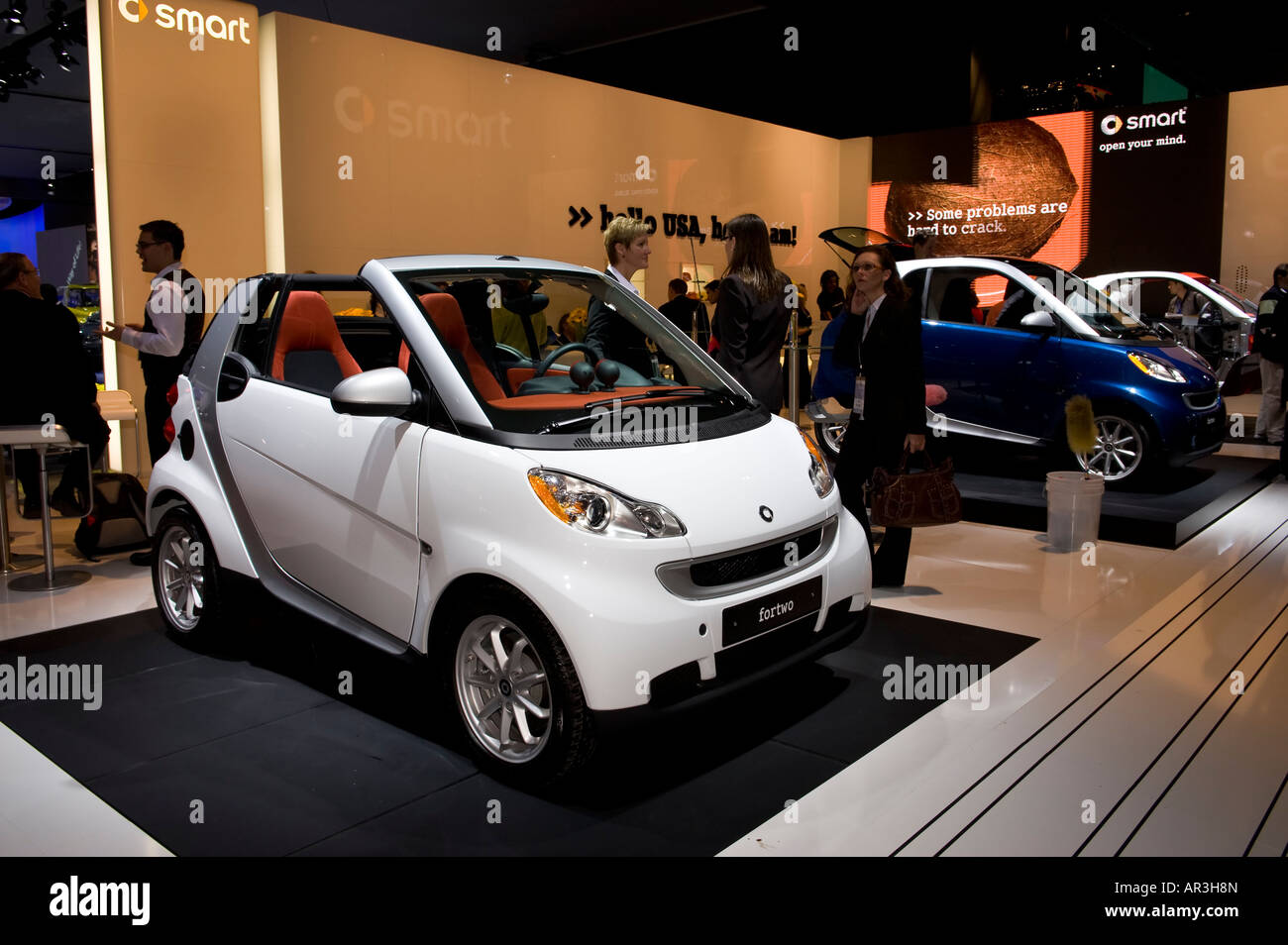 Smart ForTwo display at the 2008 North American International Auto Show Stock Photo