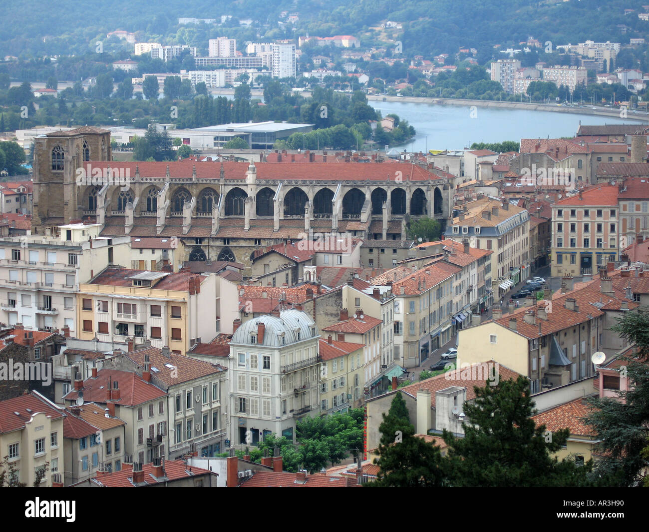 Aerial View Of Town Of Vienne France Stock Photo Alamy