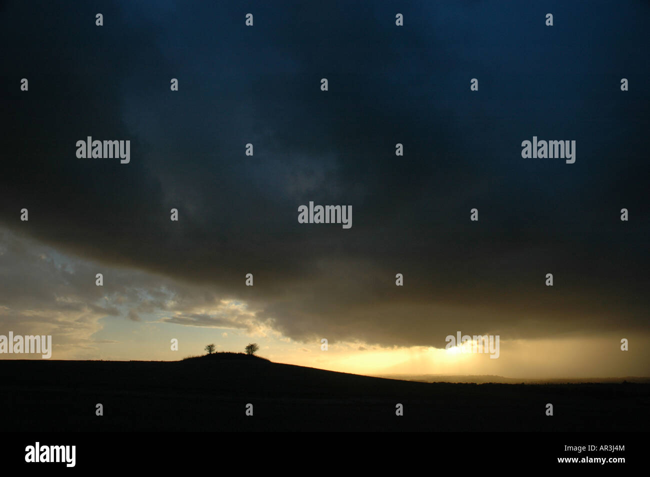 storm clouds in the evening over landscape, wiltshire Stock Photo - Alamy