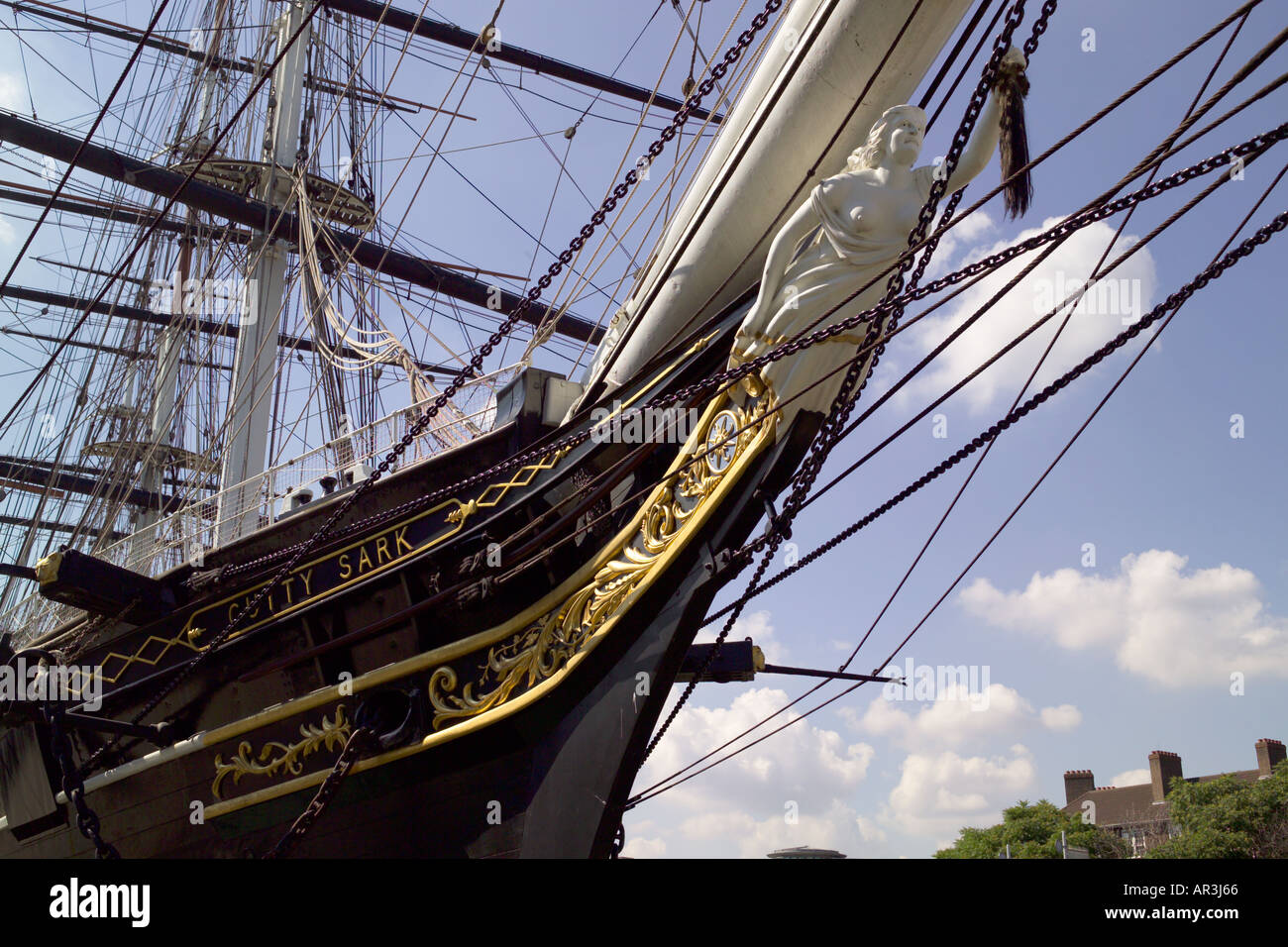 Cutty Sark tea Clipper at Greenwich south east London before the refurbishment in 2006/14 Stock Photo