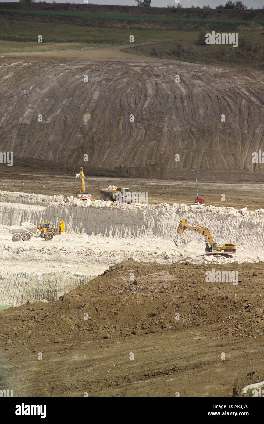Plant operating in the East Quarry Bluewater Dartford Kent Thames