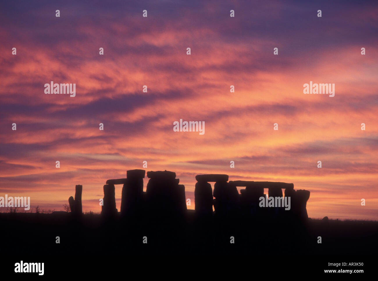 Dusk at Stonehenge Wiltshire UK Stock Photo