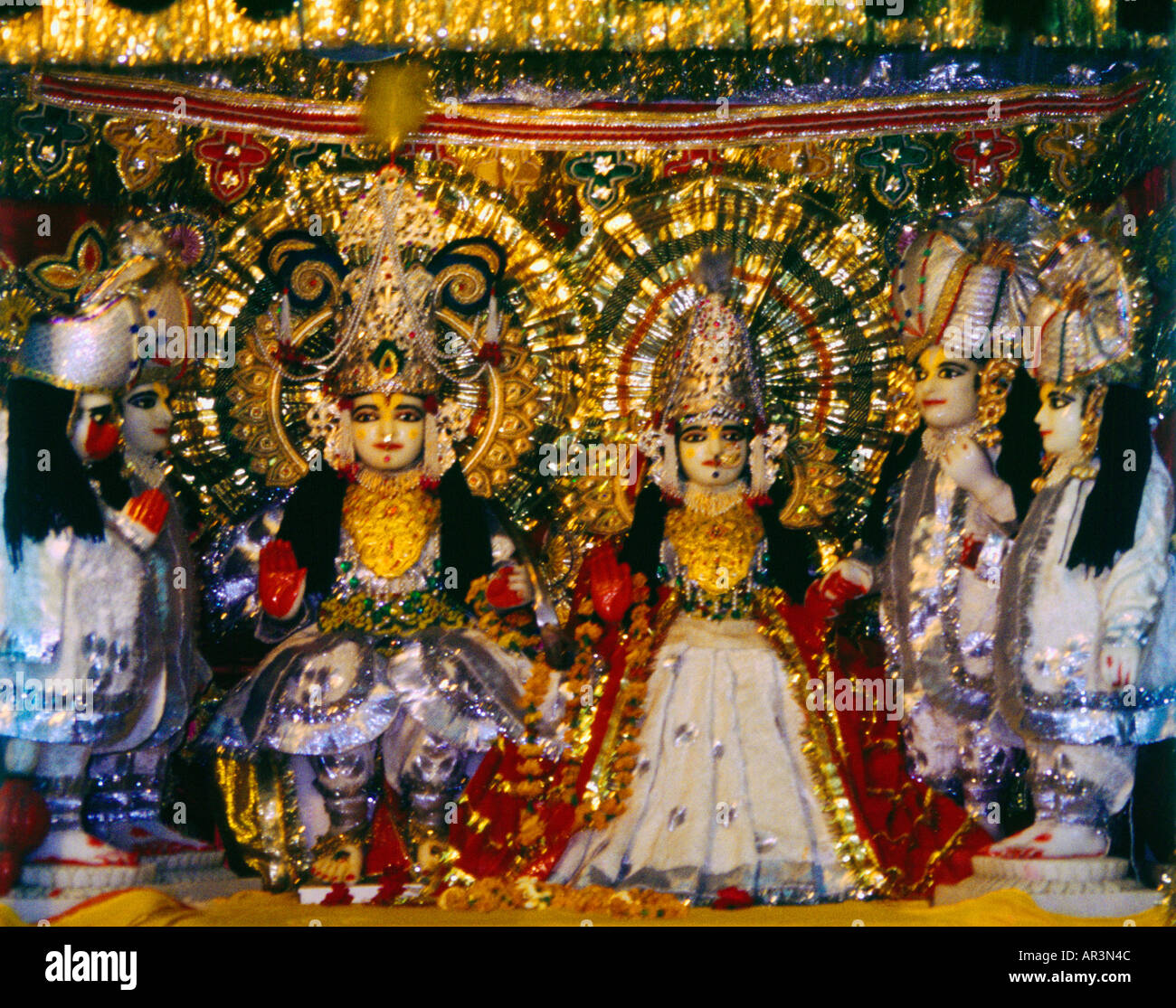 Amritsar India Rama And Sita On Throne Durgiana Stock Photo