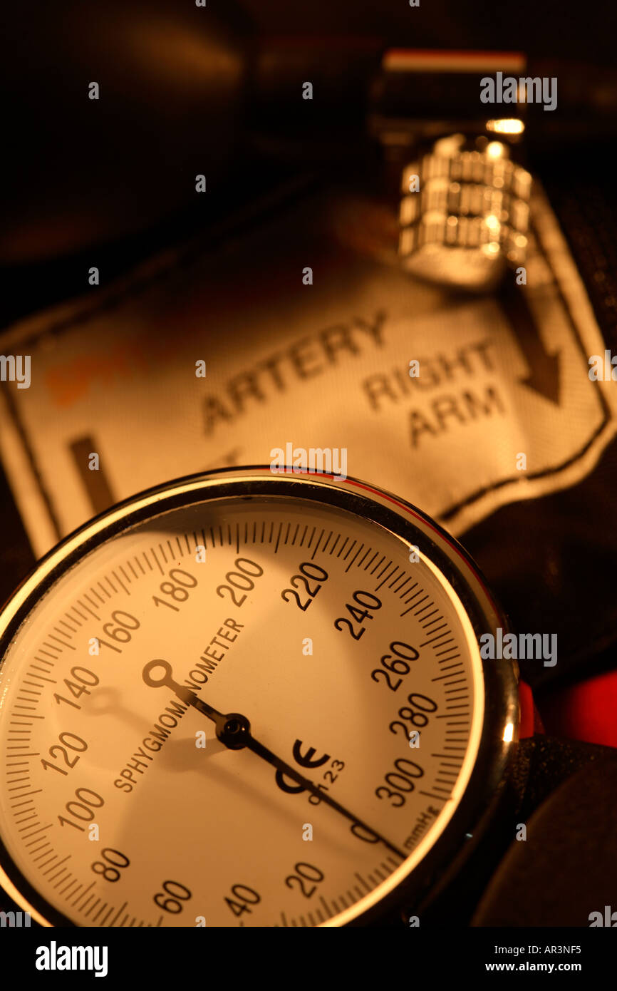 Gauge Sphygmomanometer Stock Photo