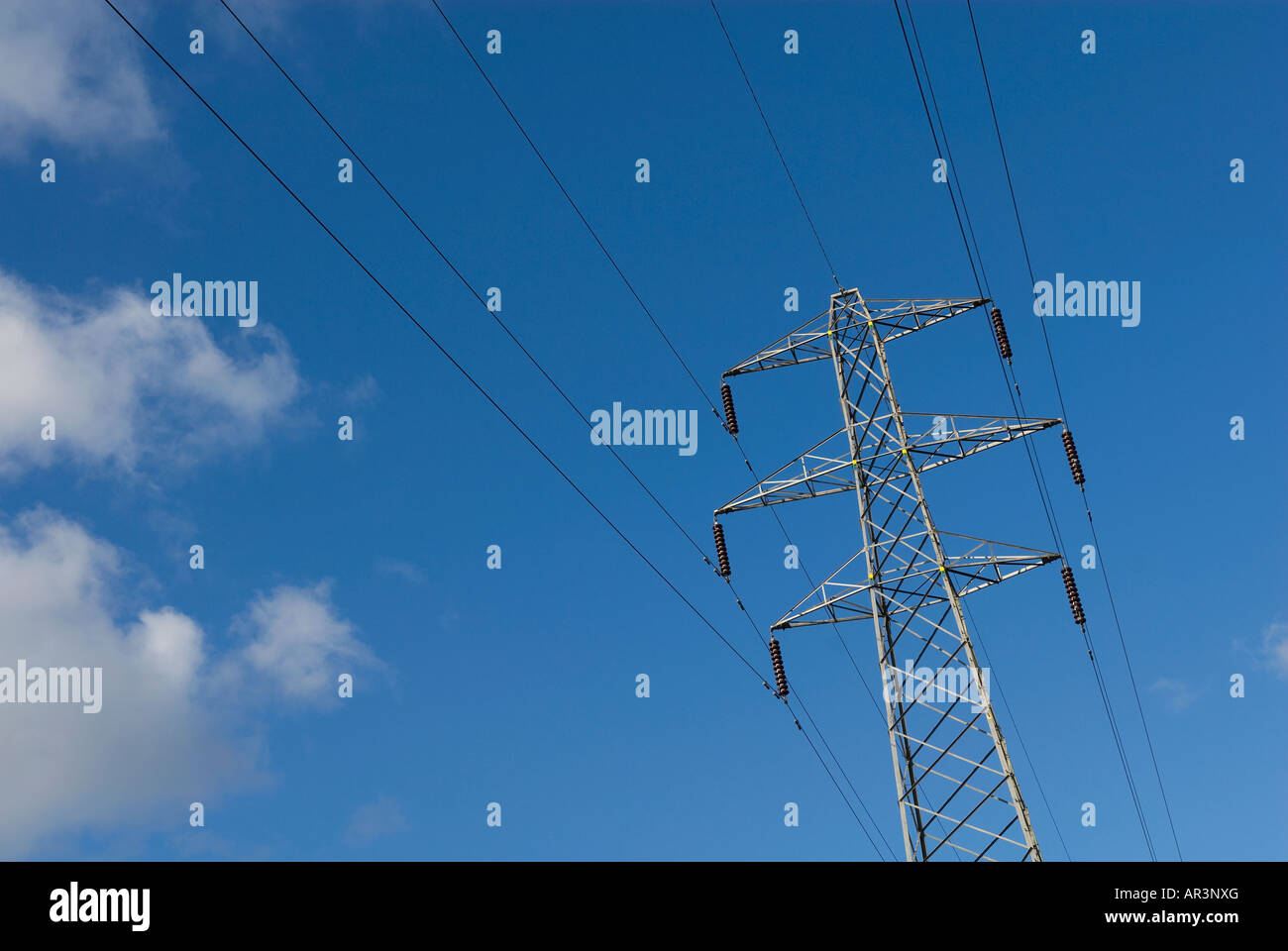 electricity pylon cables Stock Photo Alamy