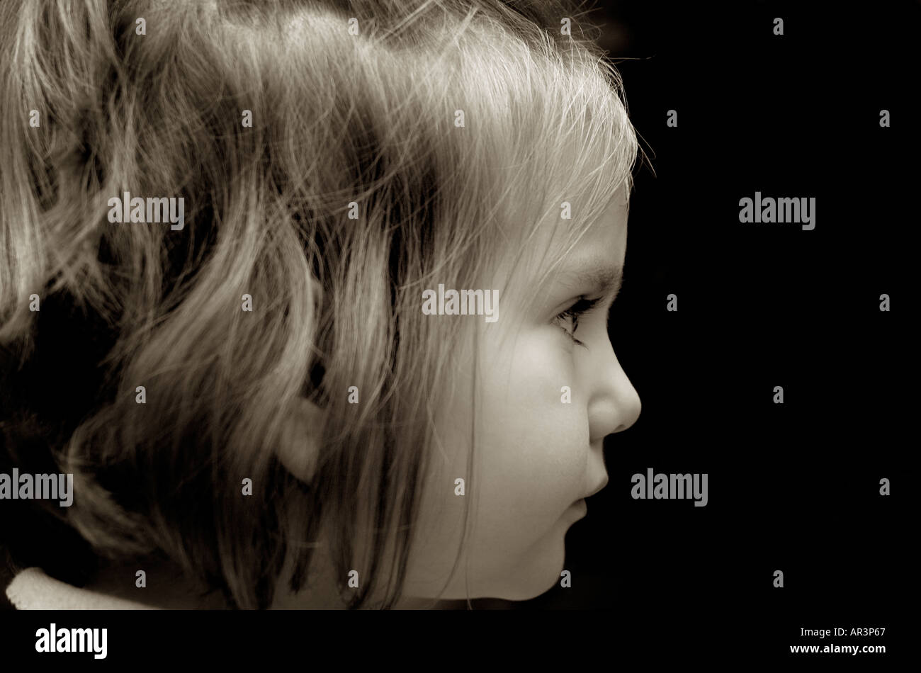 Little girl portrait close up view Stock Photo - Alamy