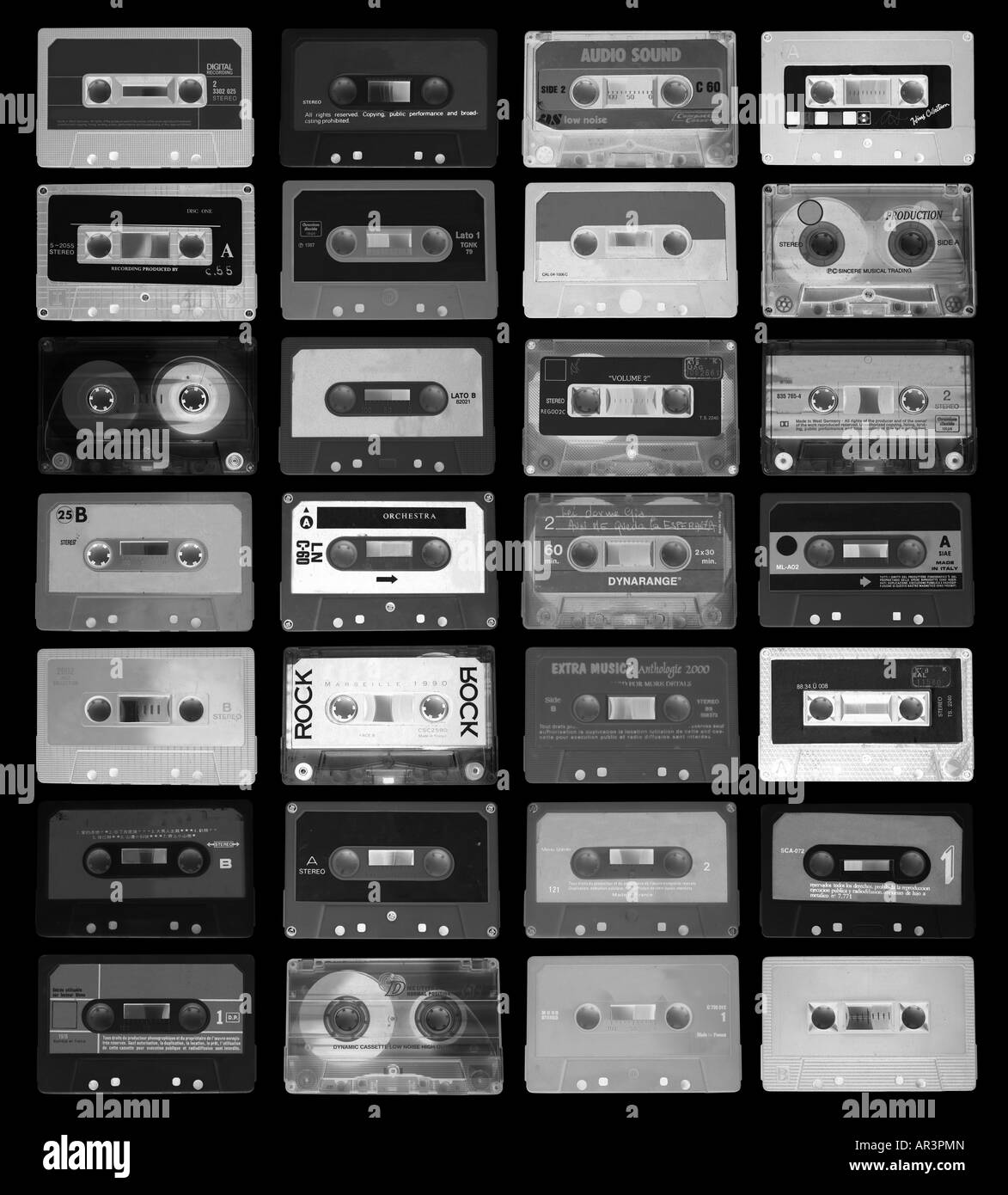 collection of audio cassettes Stock Photo Alamy