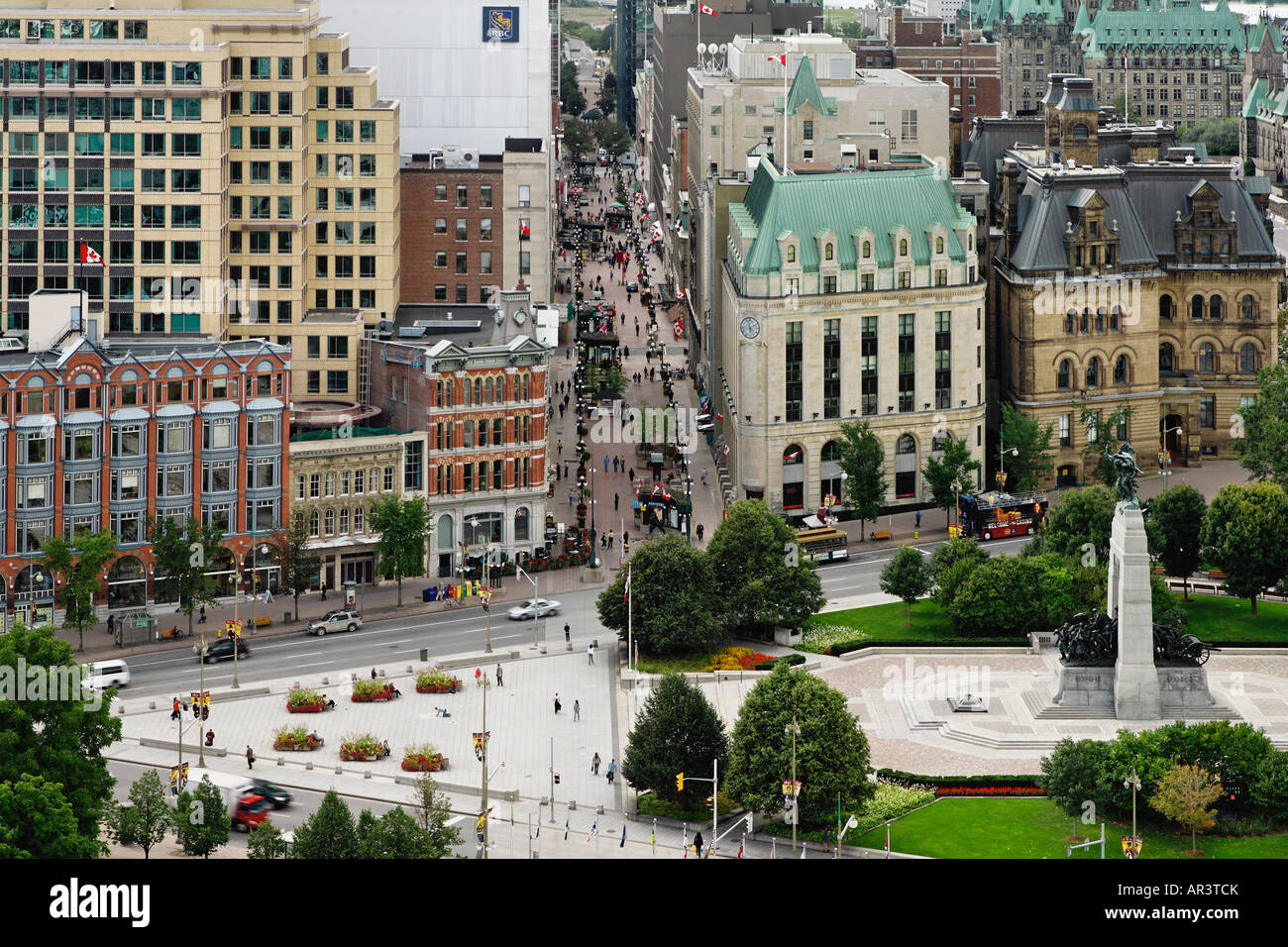 Historic architecture surrounds Sparks Street. Sparks Street is one of Ottawa's most significant