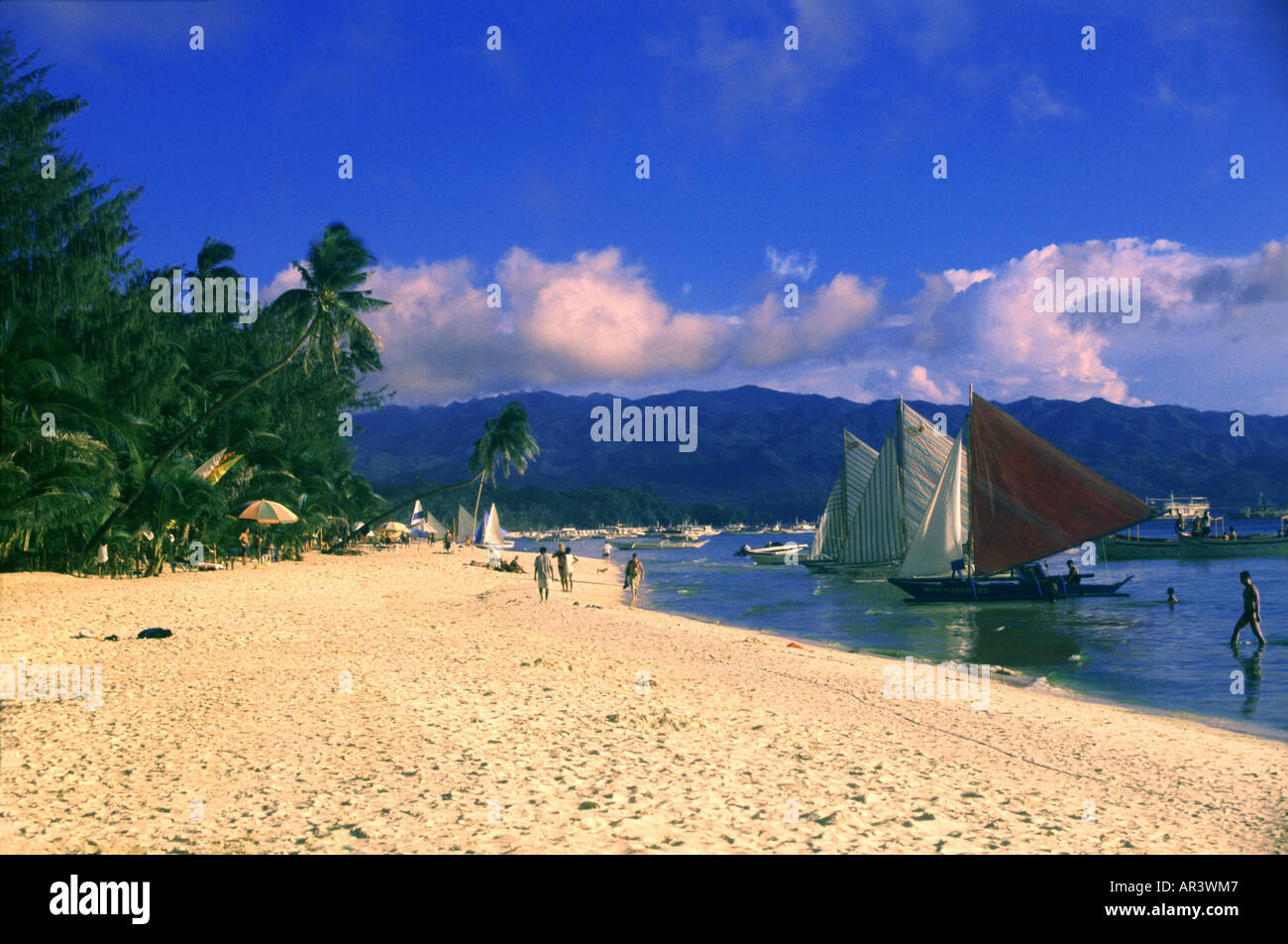 Boracay beach, Boracay Island, Philippines Stock Photo