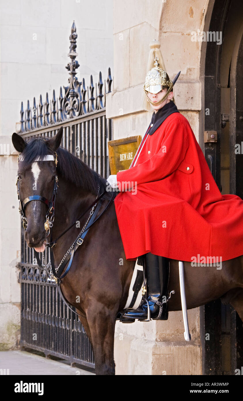 Royal horseguard, Whitehall,London,UK Stock Photo
