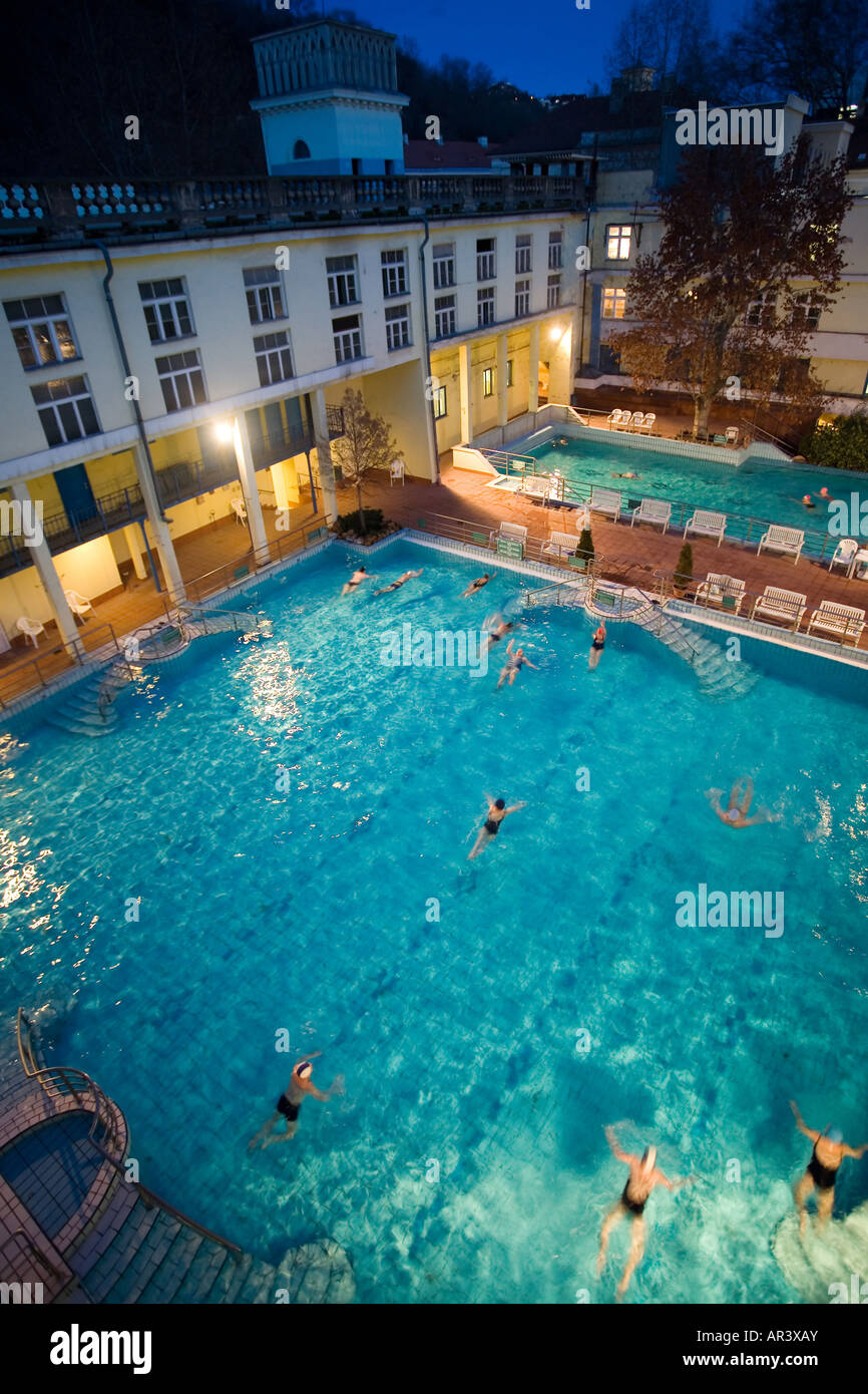 morning swim in the public baths Stock Photo Alamy