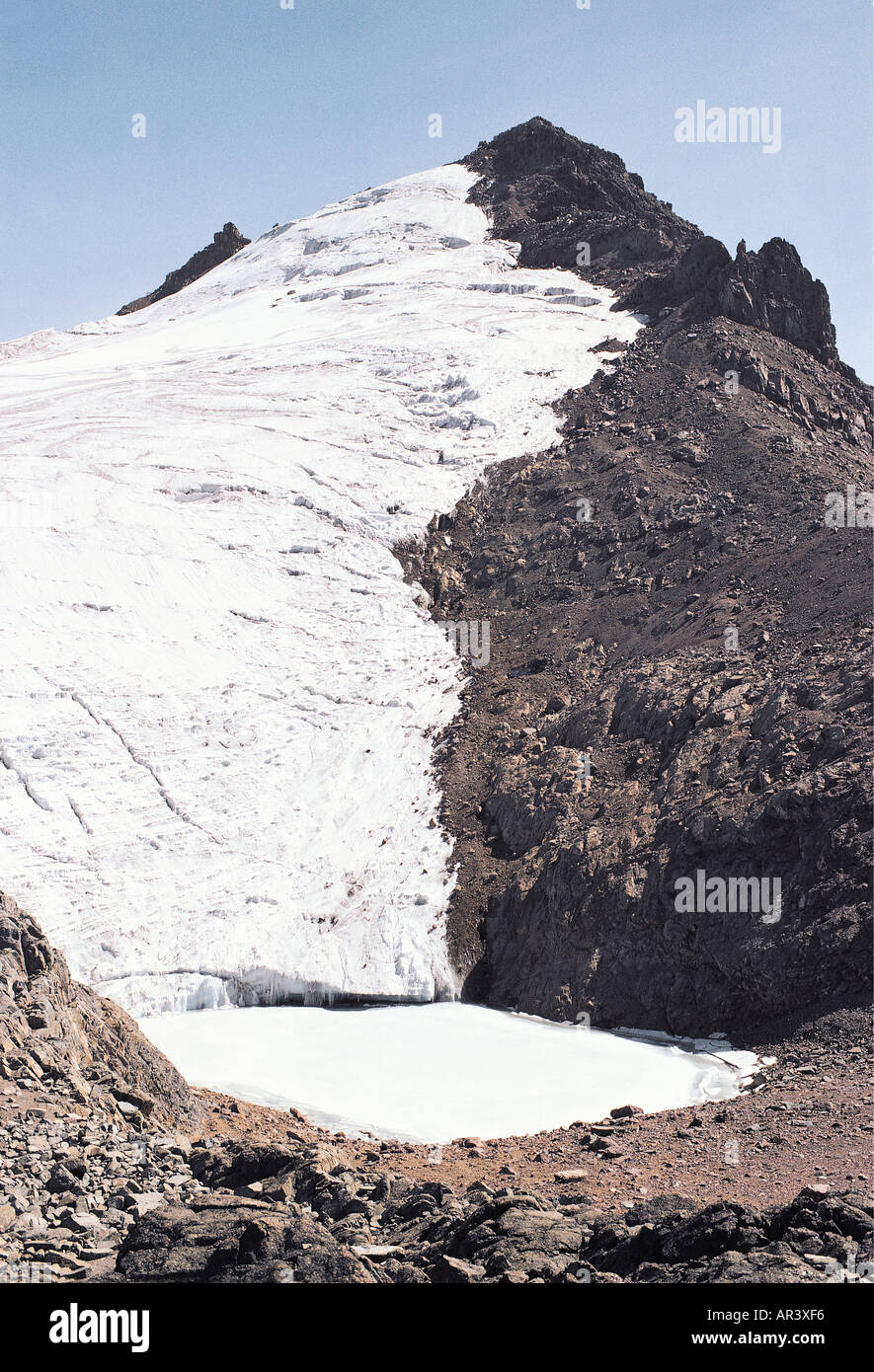 Point Lenana 16355 feet 4985 metres with the Lewis Glacier and the