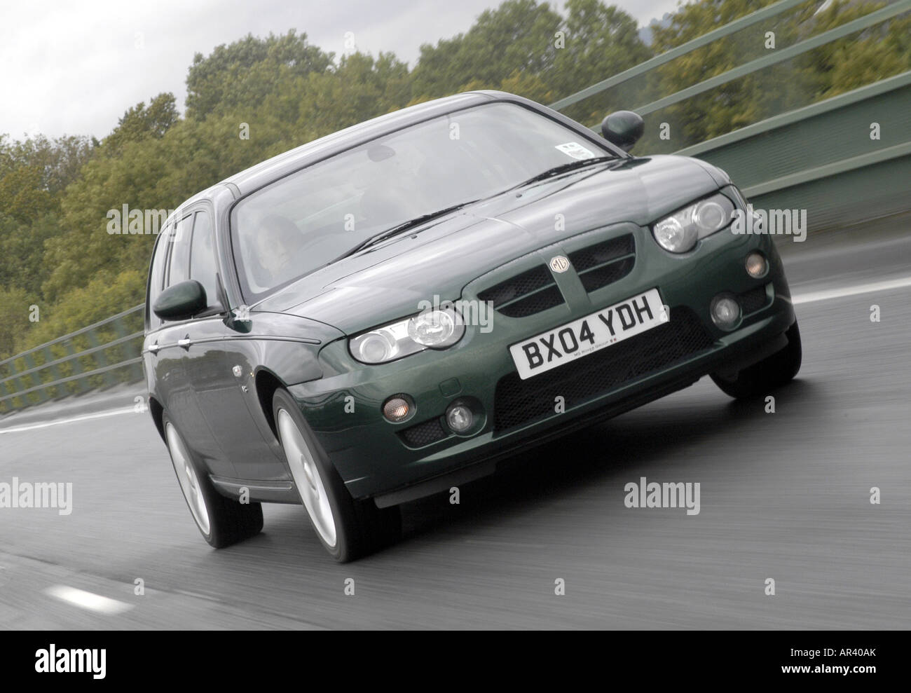 MG ZT-T driving at speed in England - Touring, Estate V8 Stock Photo