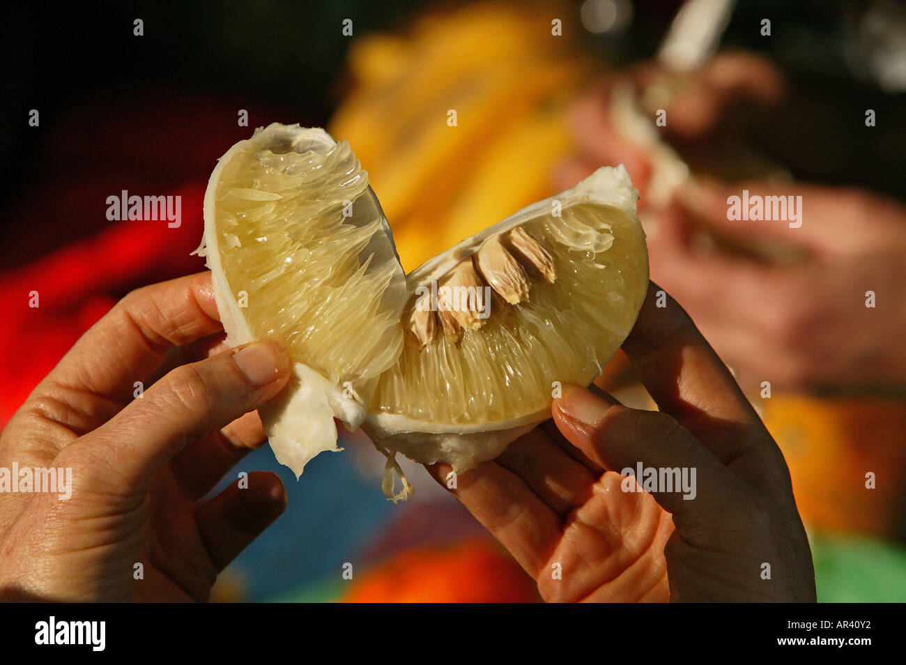 Pomello, grapefruit, Pomello, grapefruit Nahaufnahme, close-up Stock Photo