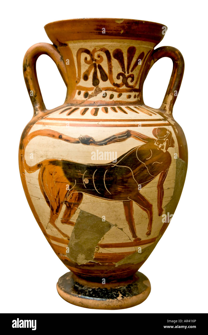 Old wine jar from 540 BC Stock Photo Alamy