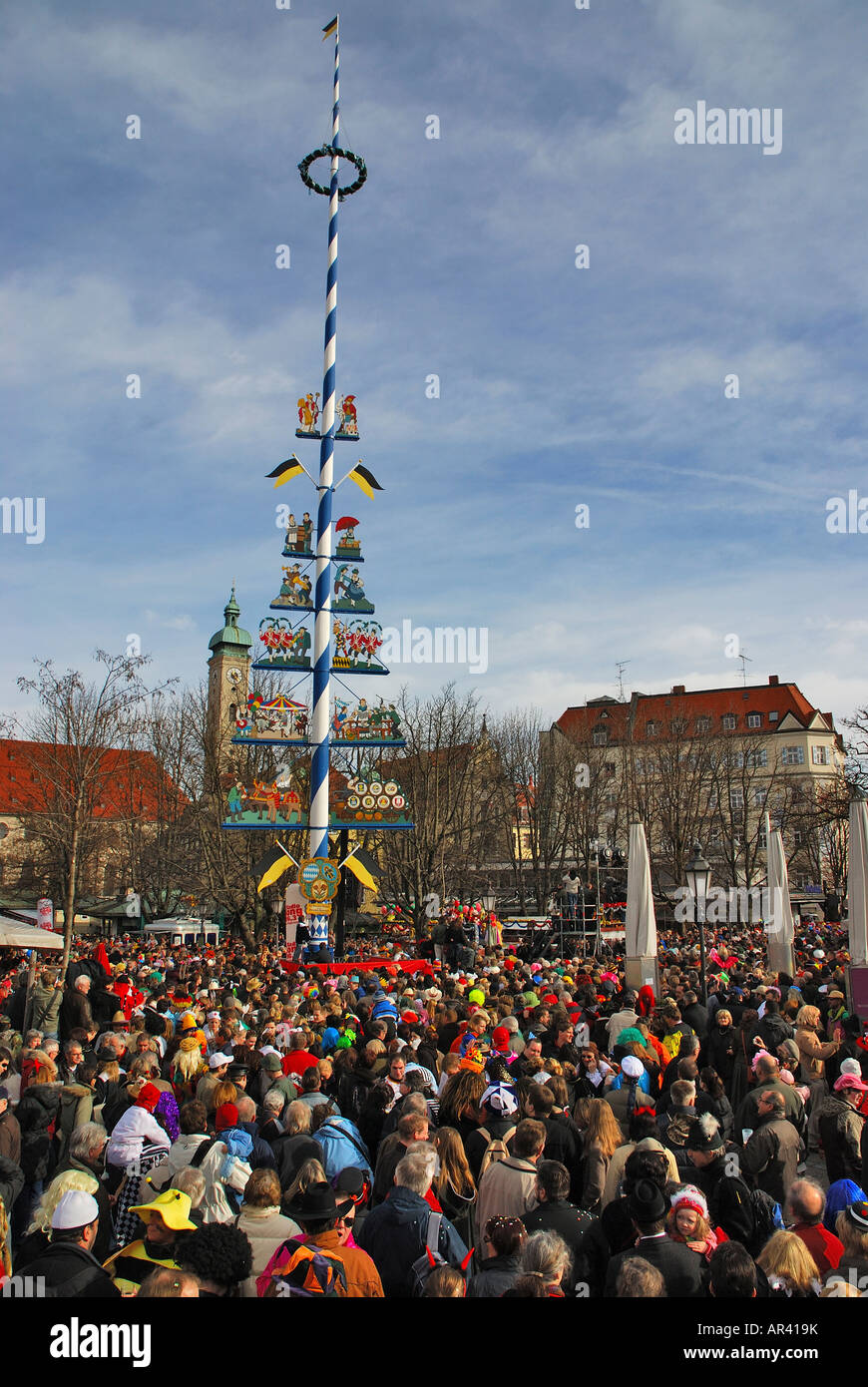 Carnival in Munich, Germany Fasching am Viktualienmarkt Muenchen Stock