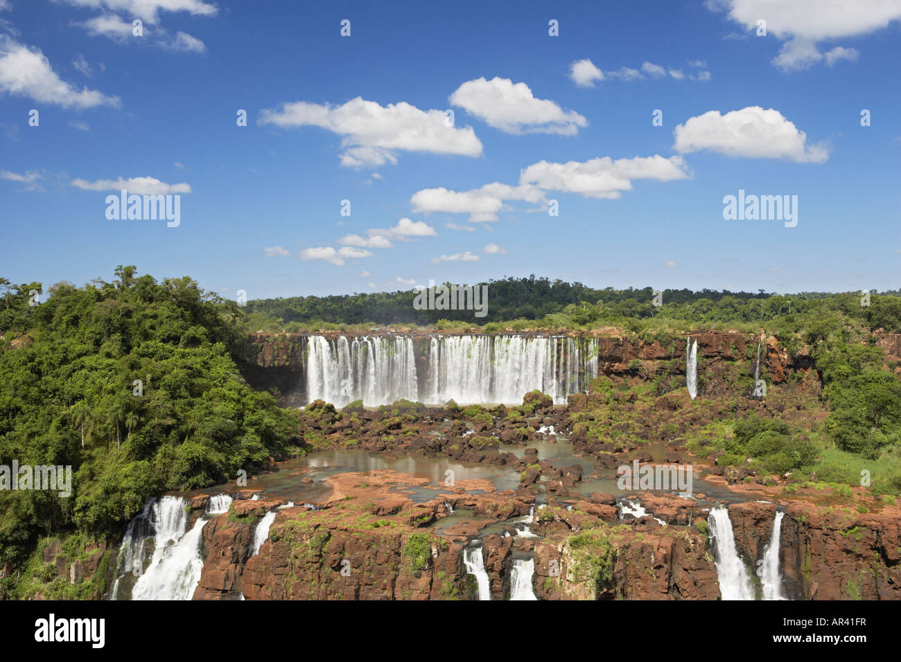 Salto Rivadavia top Salto Tres Mosquerteros below Iguacu National Park Brazil Stock Photo