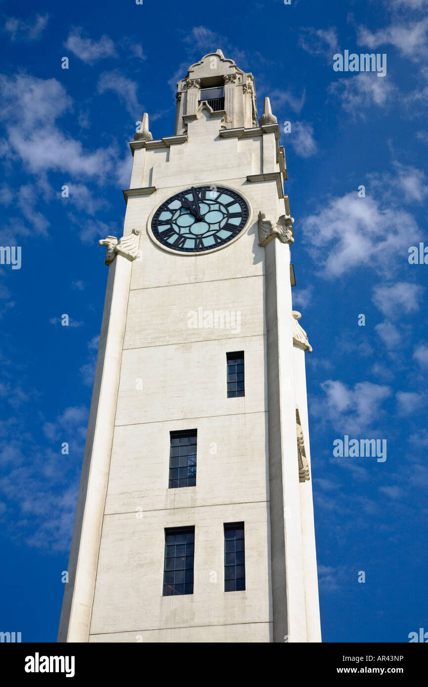The clock tower marks the entrance to the port and is a memorial to