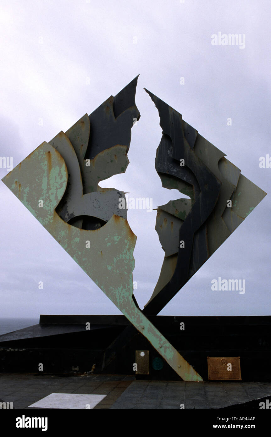 Memorial on Cape Horn Island Tierra del Fuego south america Stock Photo