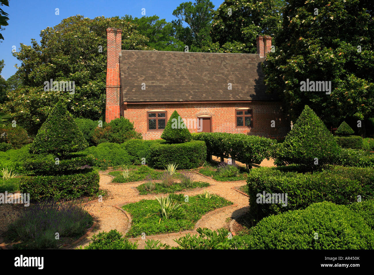 Garden, Adam Thoroughgood House, Virginia Beach, Virginia, USA Stock