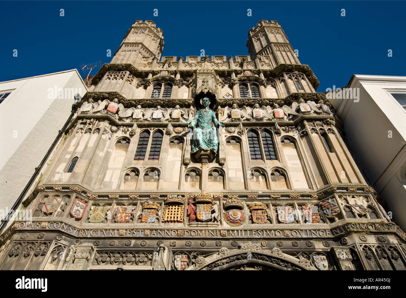 Christ Church Gate Entrance To Canterbury Cathedral From Butter Market ...