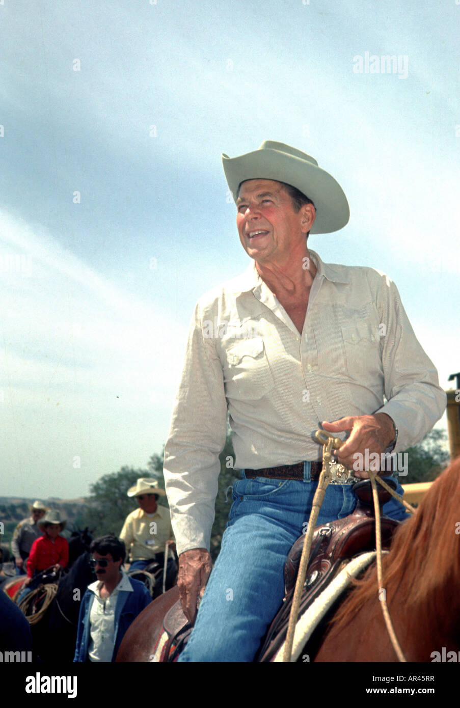 Ronald Reagan in Paso Robles, California in June of 1976 Stock Photo