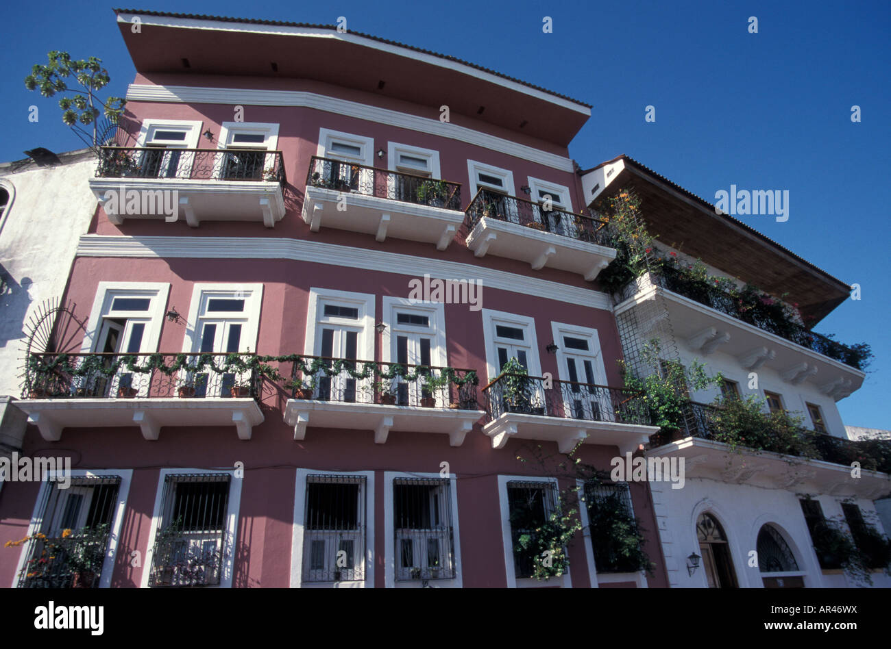 Restored buildings turned into apartments in Casco Viejo, San Felipe