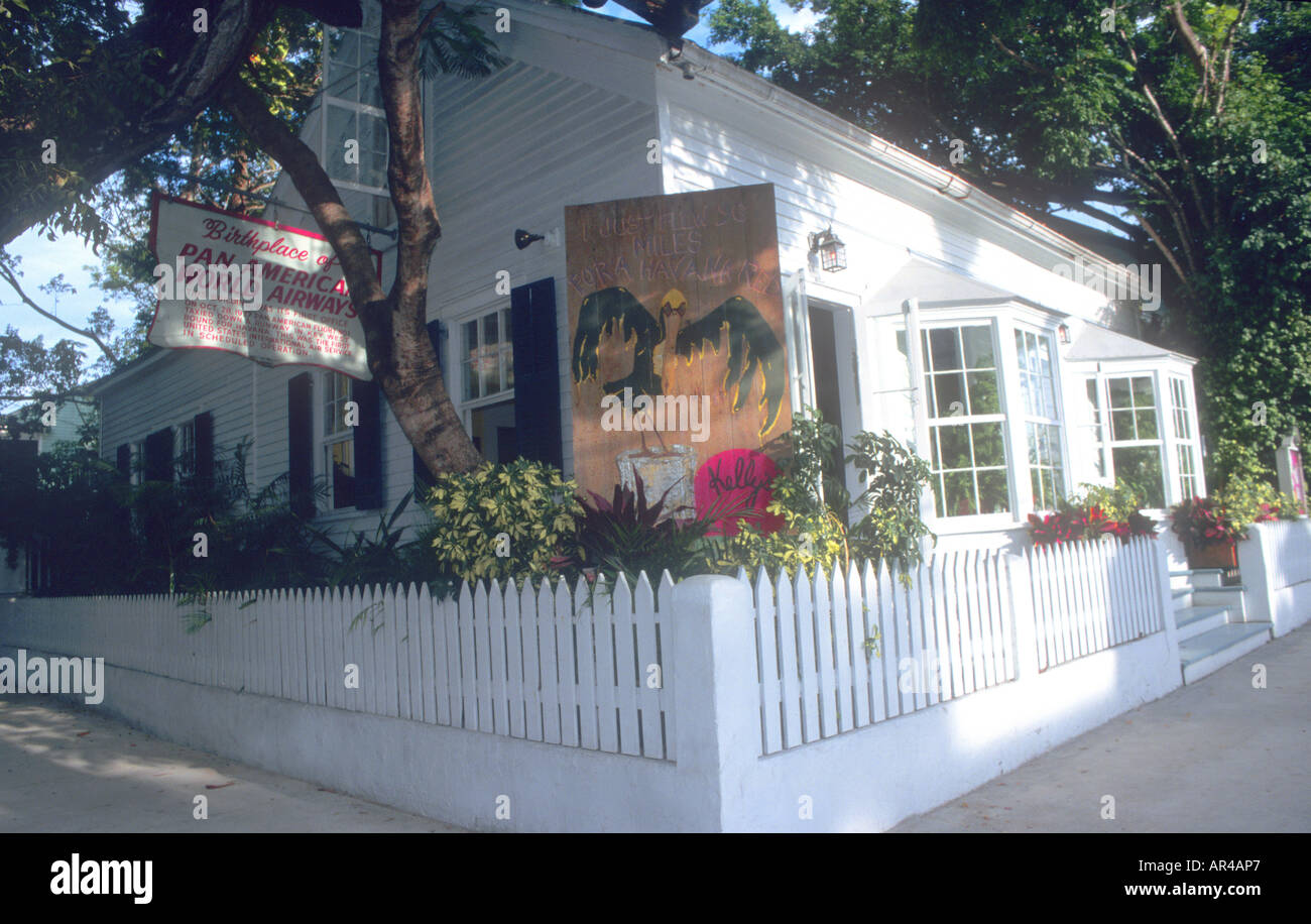 Key West, birthplace of the American PAN AM AIRLINE Stock Photo