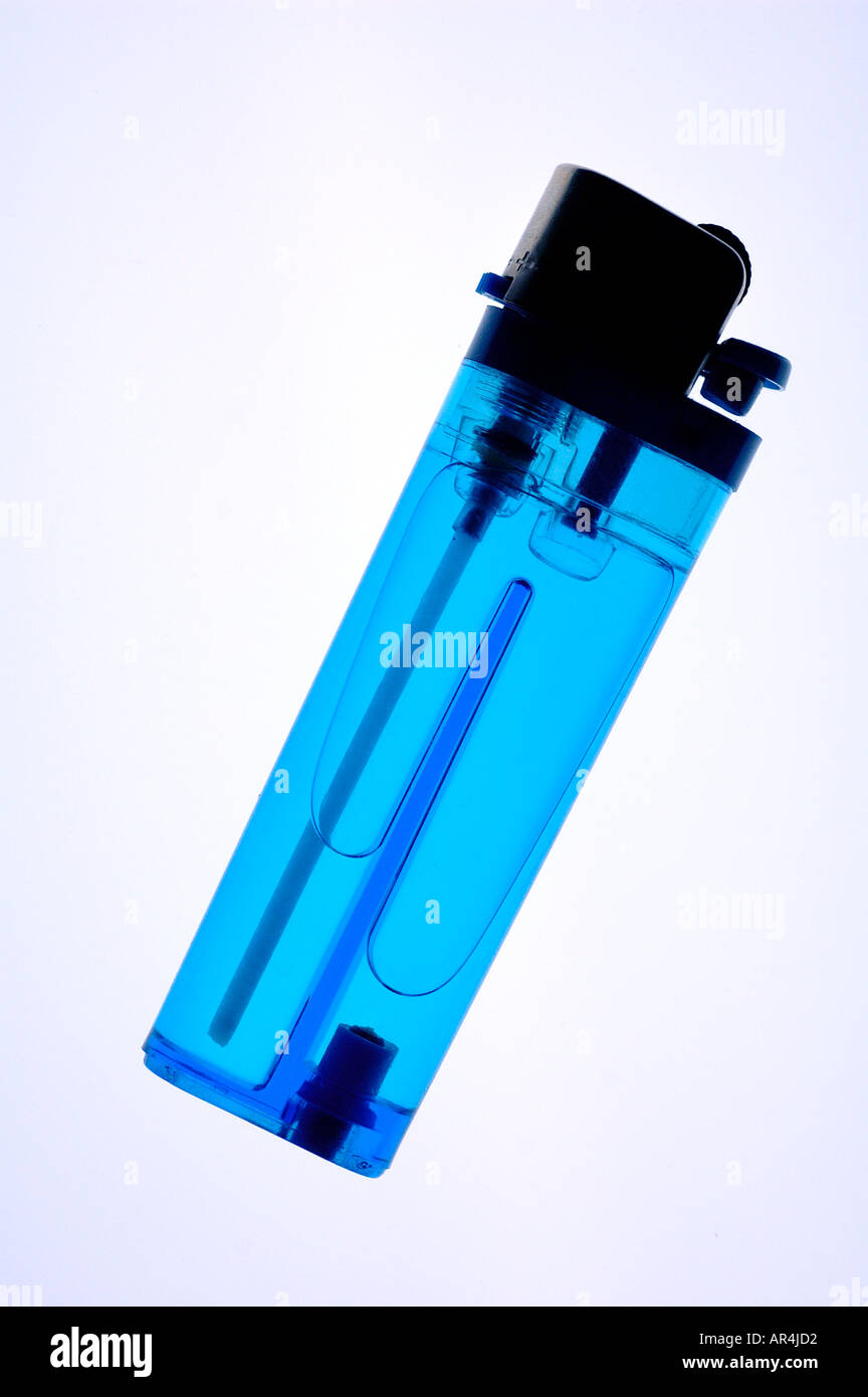 Disposable plastic cigarette lighter Stock Photo