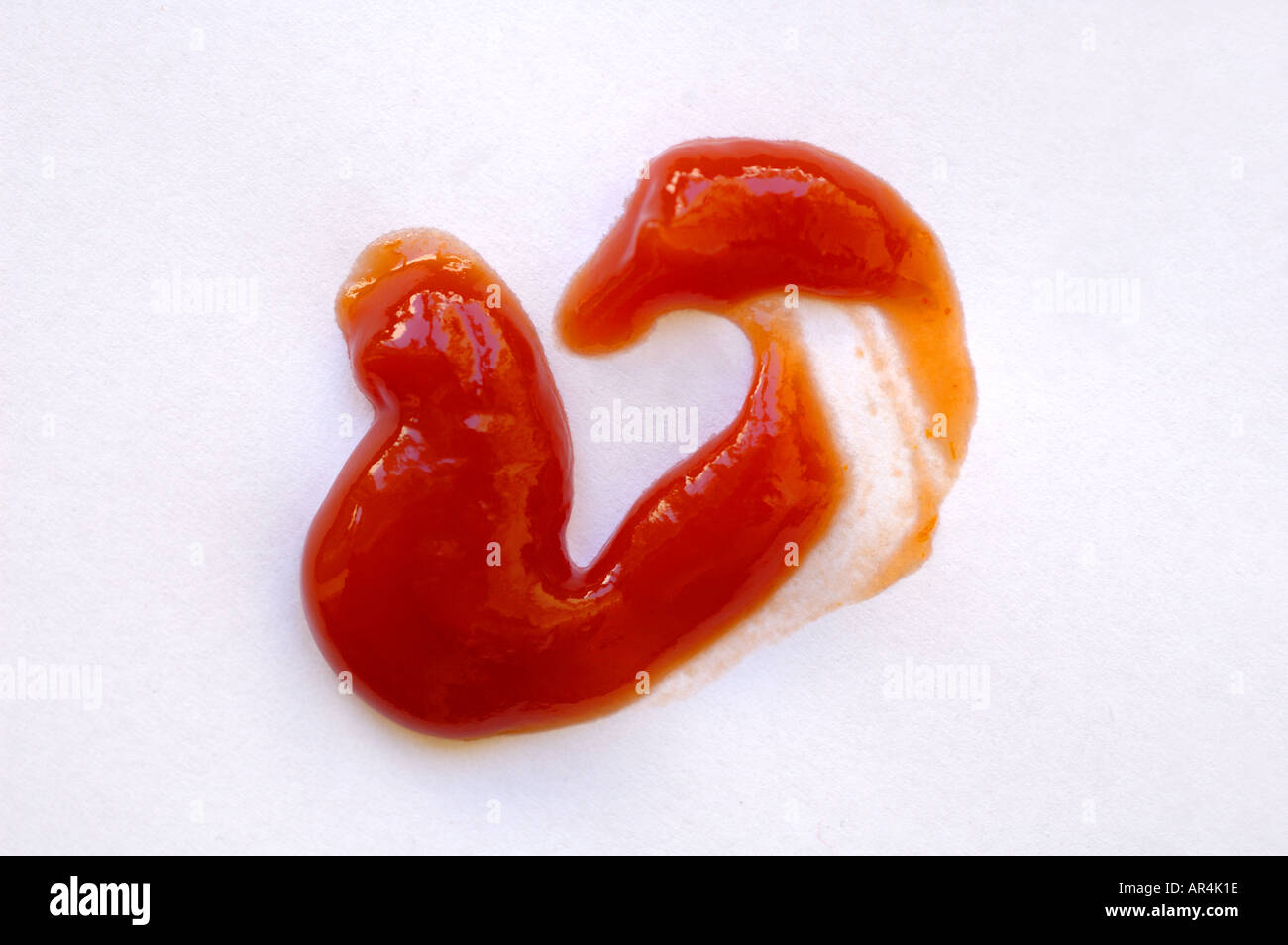 Leftover of Ketchup condiment sauce Stock Photo