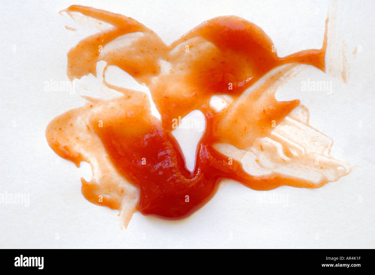 Leftover of Ketchup condiment sauce Stock Photo Alamy