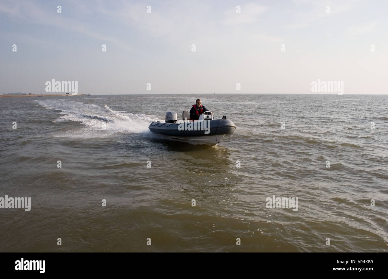 speedboat speeding about in the sea Stock Photo - Alamy