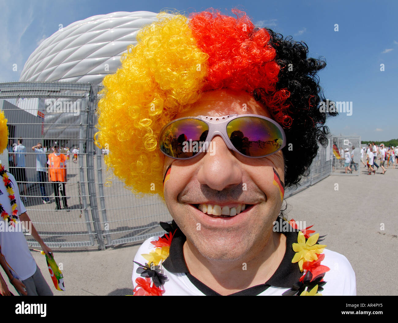 Football Fans in front of the Allianz Arena, Muenchen Stock Photo - Alamy